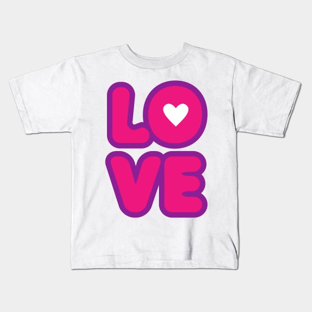 hippie soul with love Kids T-Shirt by Retro Comic Books